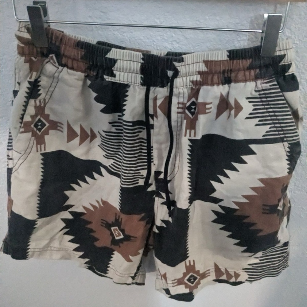 Western aztec print shorts